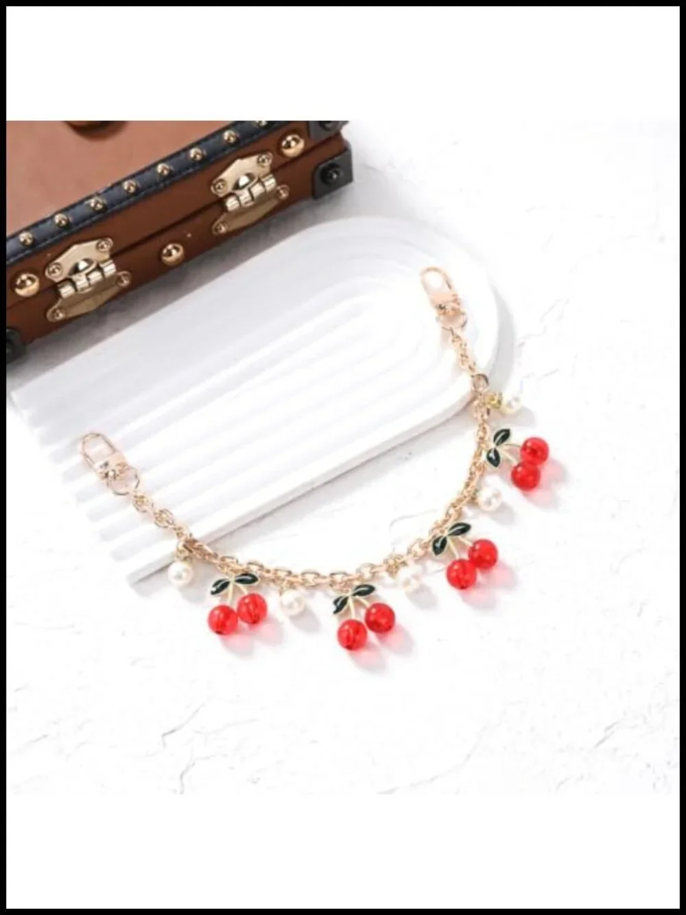 Gold Pearl Chain Bag Charms for Handbags Purses Backpacks Cute Accessory Gift